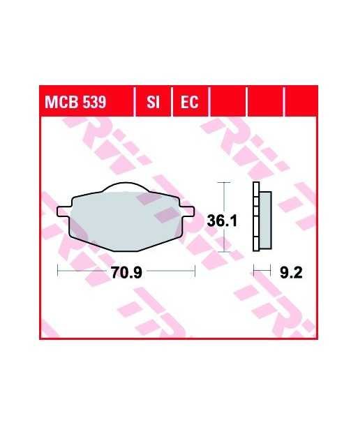 Stabdžių trinkelės MCB539SI