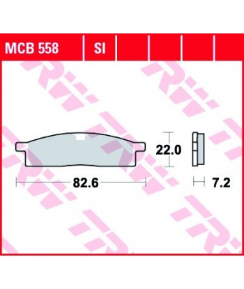 Stabdžių trinkelės MCB558SI