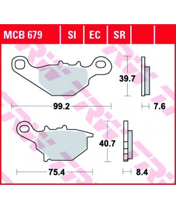Stabdžių trinkelės MCB679SI