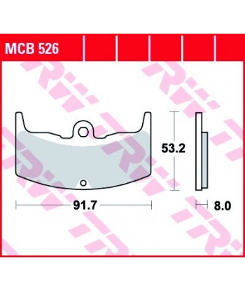 Stabdžių trinkelės MCB526