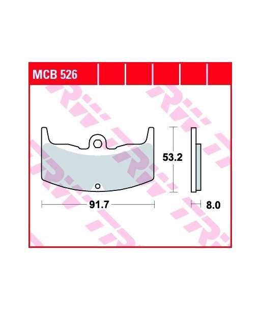 Stabdžių trinkelės MCB526
