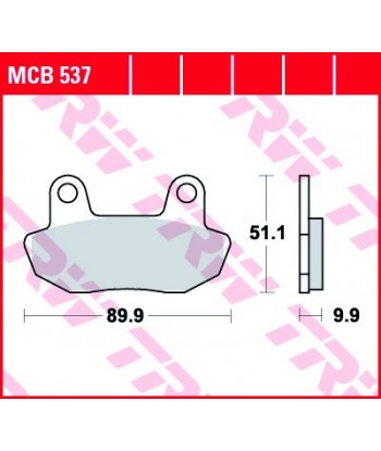 Stabdžių trinkelės MCB537