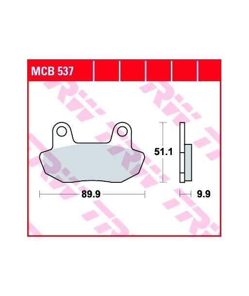 Stabdžių trinkelės MCB537