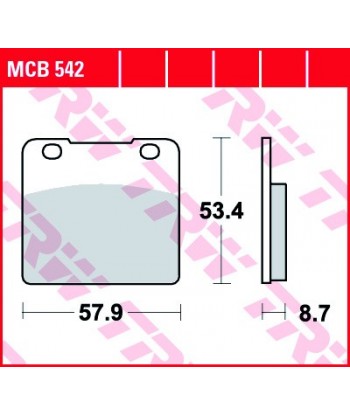 Stabdžių trinkelės MCB542