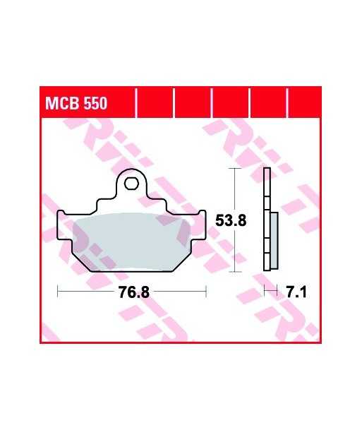 Stabdžių trinkelės MCB550