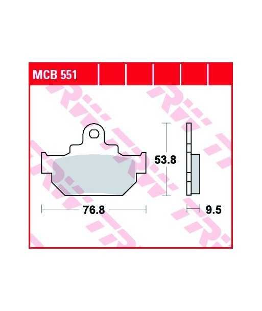 Stabdžių trinkelės MCB551