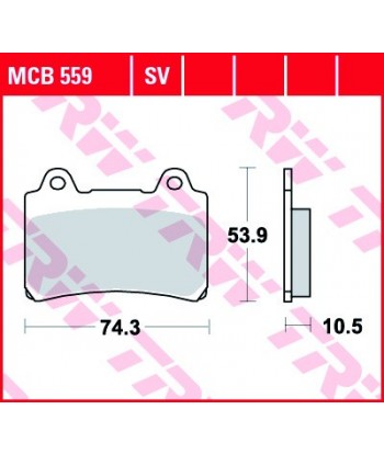 Stabdžių trinkelės MCB559