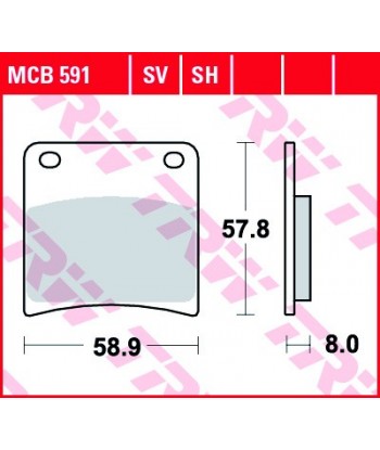 Stabdžių trinkelės MCB591