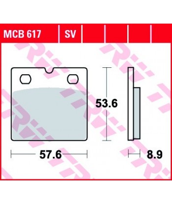Stabdžių trinkelės MCB617