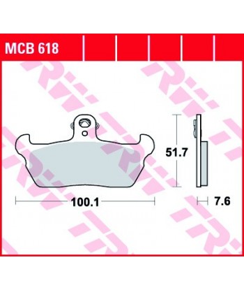 Stabdžių trinkelės MCB618