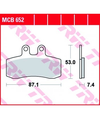 Stabdžių trinkelės MCB652