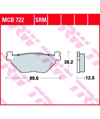 Stabdžių trinkelės MCB722