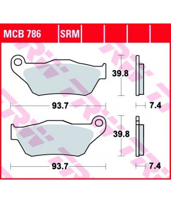 Stabdžių trinkelės MCB786