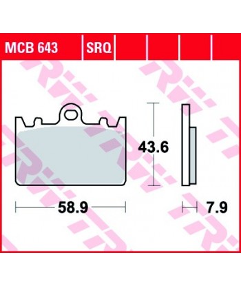 Stabdžių trinkelės MCB643