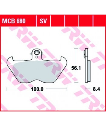 Stabdžių trinkelės MCB680