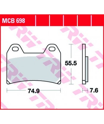 Stabdžių trinkelės MCB698
