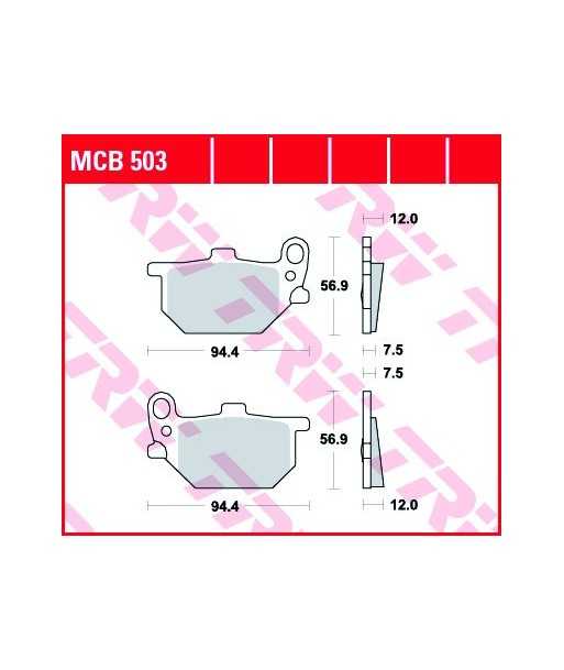 Stabdžių trinkelės MCB503