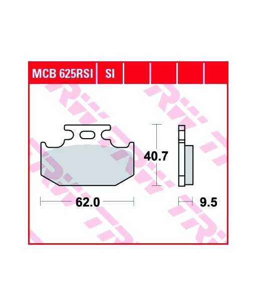 Stabdžių trinkelės MCB625RSI