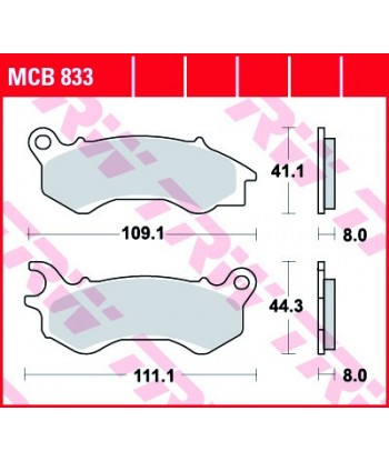 Stabdžių trinkelės MCB833