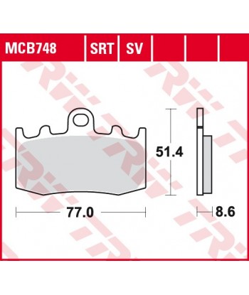Stabdžių trinkelės MCB748