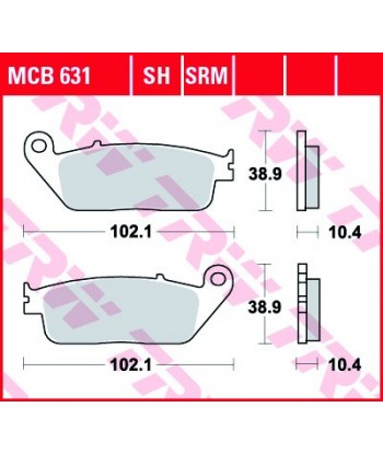 Stabdžių trinkelės MCB631