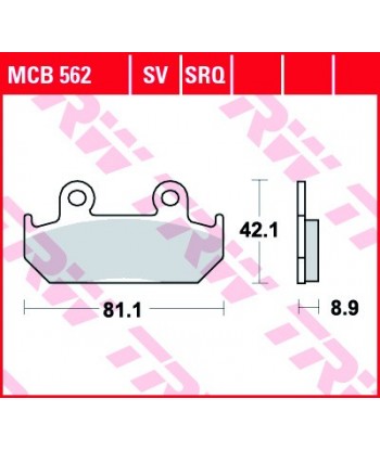 Stabdžių trinkelės MCB562SV