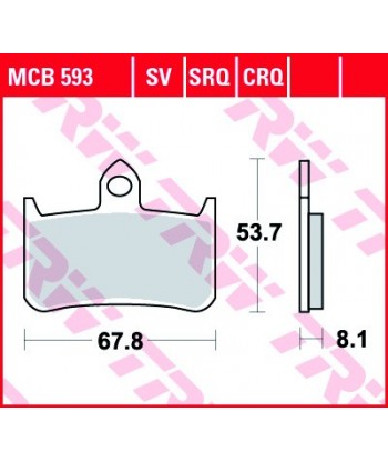 Stabdžių trinkelės MCB593SV