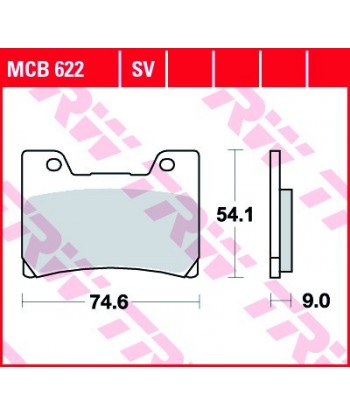 Stabdžių trinkelės MCB622SV