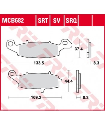 Stabdžių trinkelės MCB682SV