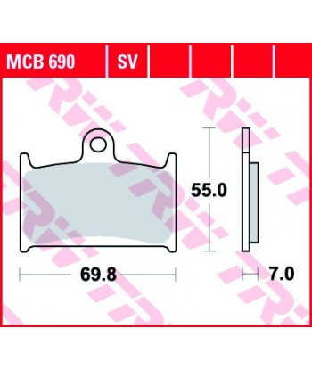 Stabdžių trinkelės MCB690SV