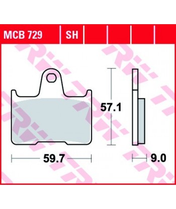 Stabdžių trinkelės MCB729SH