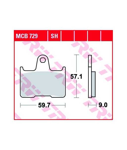 Stabdžių trinkelės MCB729SH