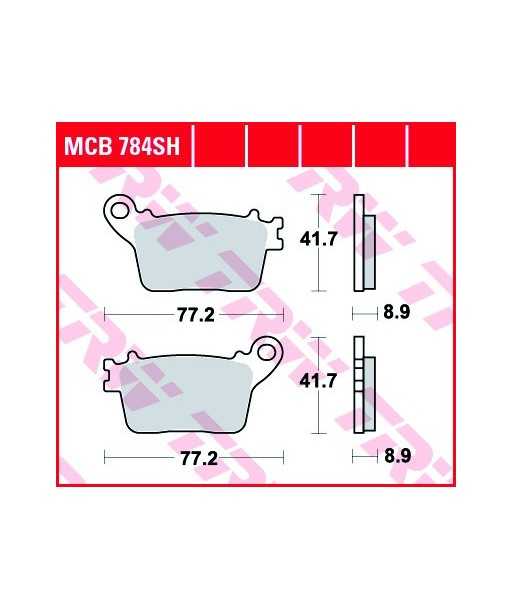 Stabdžių trinkelės MCB784SH