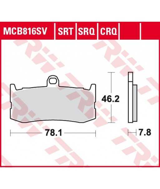 Stabdžių trinkelės MCB816SV