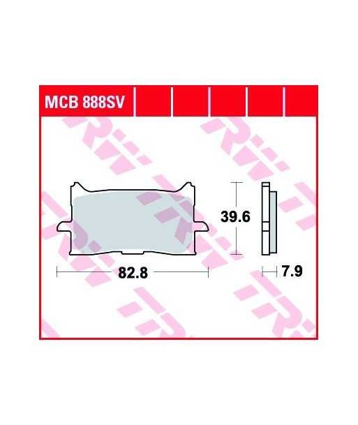 Stabdžių trinkelės MCB888SV