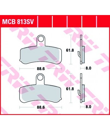 Stabdžių trinkelės MCB813SV