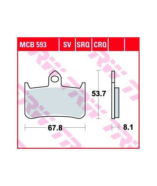 Stabdžių trinkelės MCB593SRQ