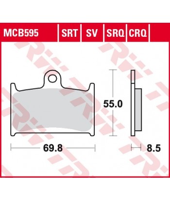 Stabdžių trinkelės MCB595SRQ
