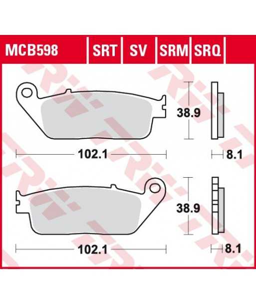 Stabdžių trinkelės MCB598SRQ