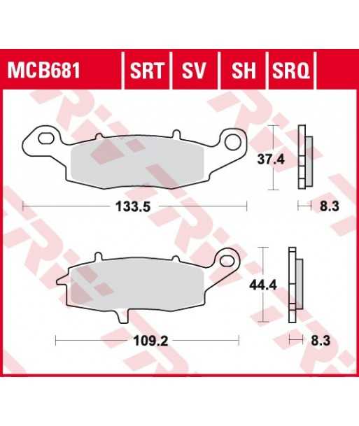 Stabdžių trinkelės MCB681SRQ