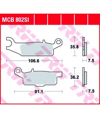 Stabdžių trinkelės MCB802SI