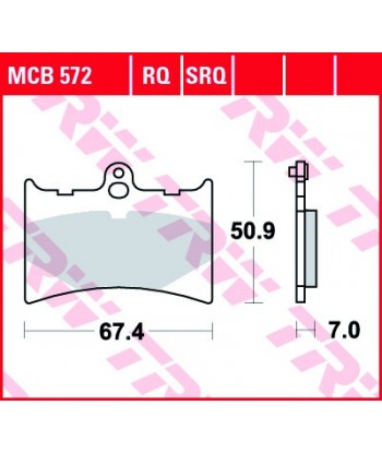 Stabdžių trinkelės MCB572SRQ