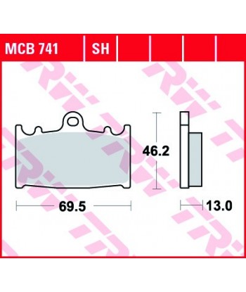 Stabdžių trinkelės MCB741SH
