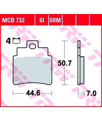 Stabdžių trinkelės MCB732