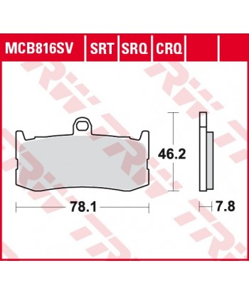 Stabdžių trinkelės MCB816SRQ