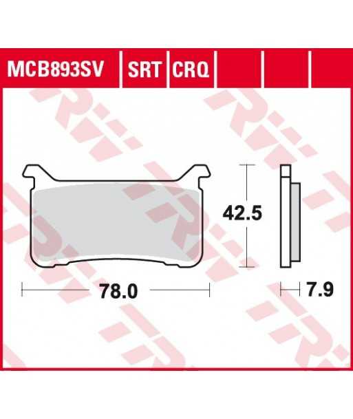 Stabdžių trinkelės MCB893SRT