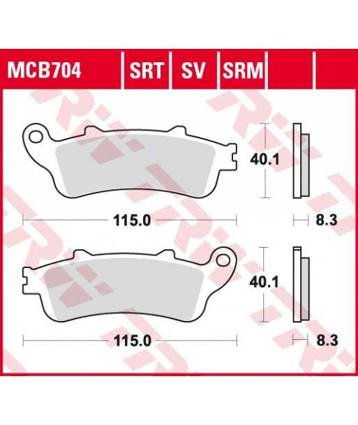 Stabdžių trinkelės MCB704