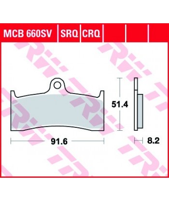 Stabdžių trinkelės MCB660SV