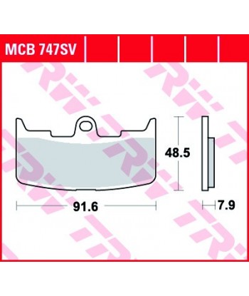 Stabdžių trinkelės MCB747SV