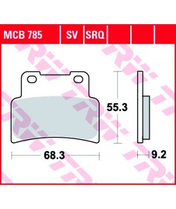 Stabdžių trinkelės MCB785SRQ